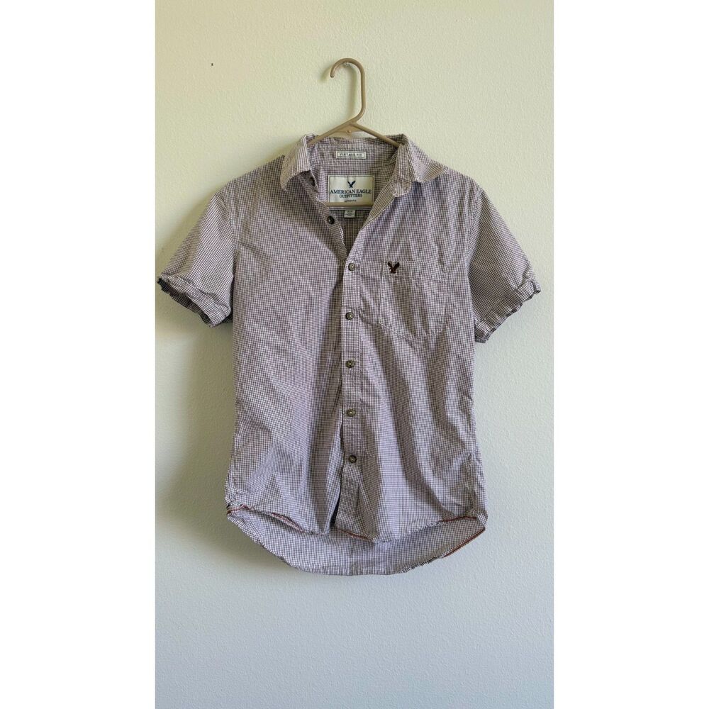American Eagle Vintage Fit Men’s Short Sleeve Button Down Shirt